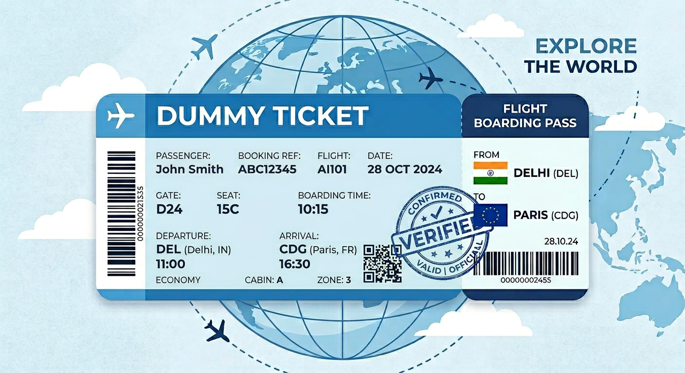 Best Dummy Ticket Website in India 2026 – Free & Verified Dummy Flight Tickets for Visa